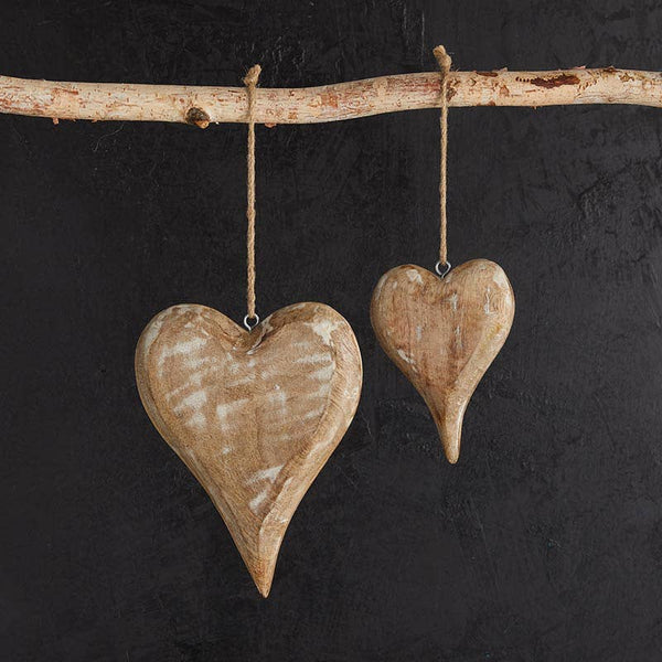 47th & Main (Creative Brands) - Wood Heart Ornament - Large