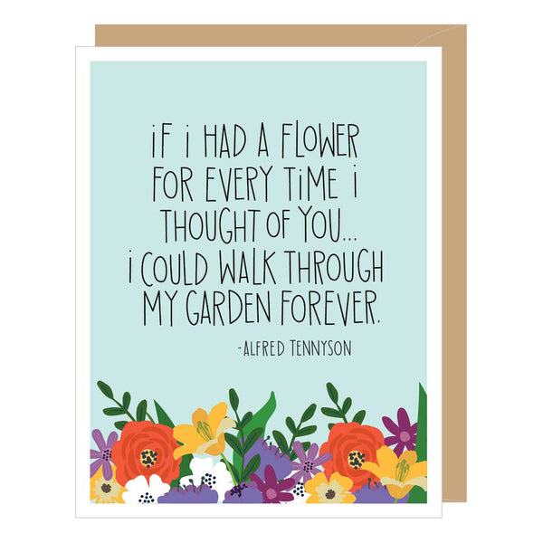 Apartment 2 Cards - Alfred Tennyson Garden Quote Anniversary Card