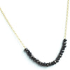 Splendid Iris - Delicate Crystal Accented Necklace: Black