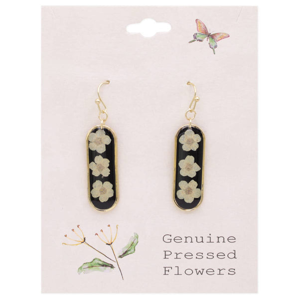 ZAD - Bouquet Bar White Dried Flower Earrings