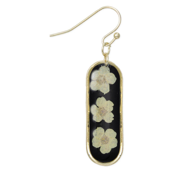 ZAD - Bouquet Bar White Dried Flower Earrings