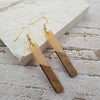 Treasure Wholesale - Stick Resin & Wood Drop Earrings: Pink