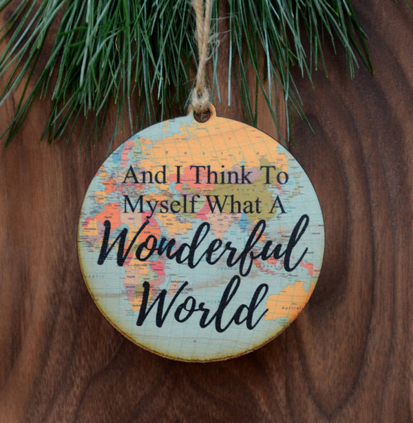 Wonderful World Map Ornament