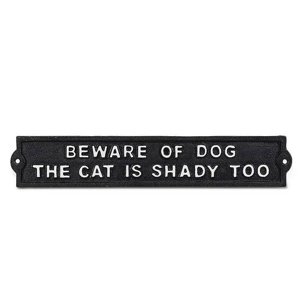 Abbott - Beware of Dog Sign-Blk-13"L-1581