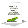 Printed Canvas - Caterpillar, Greeting Card (7602H): A2 Card