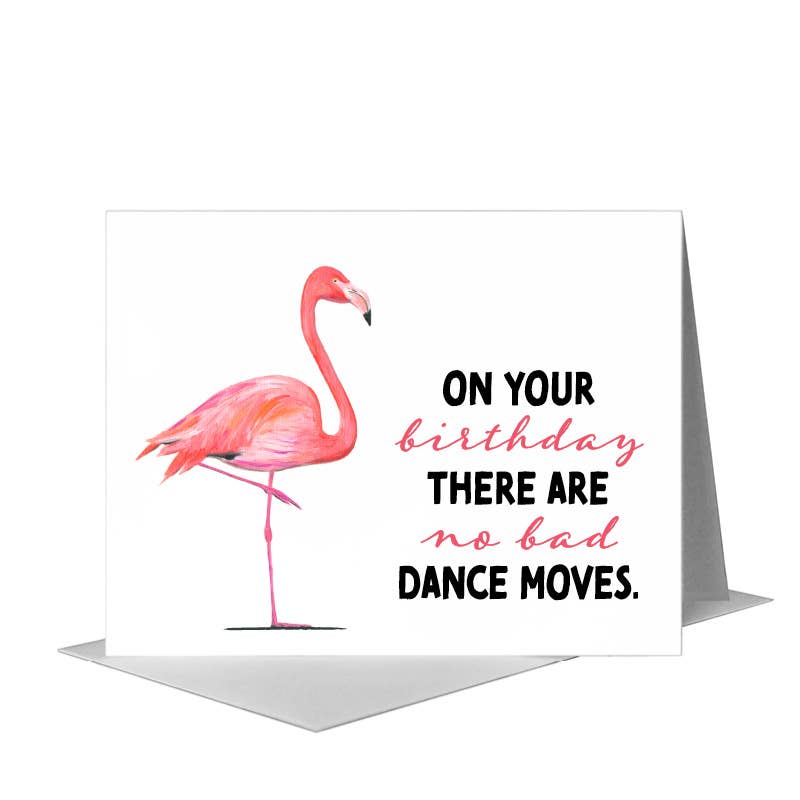 Printed Canvas - Flamingo, Greeting Card (8452H): A2 Card