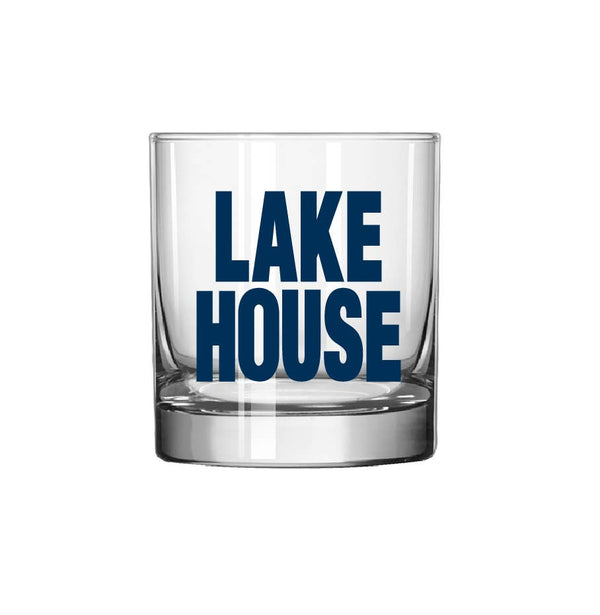 Vital Industries - Lake House Rocks Glass, Screen printed old fashioned glass