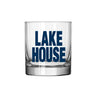 Vital Industries - Lake House Rocks Glass, Screen printed old fashioned glass