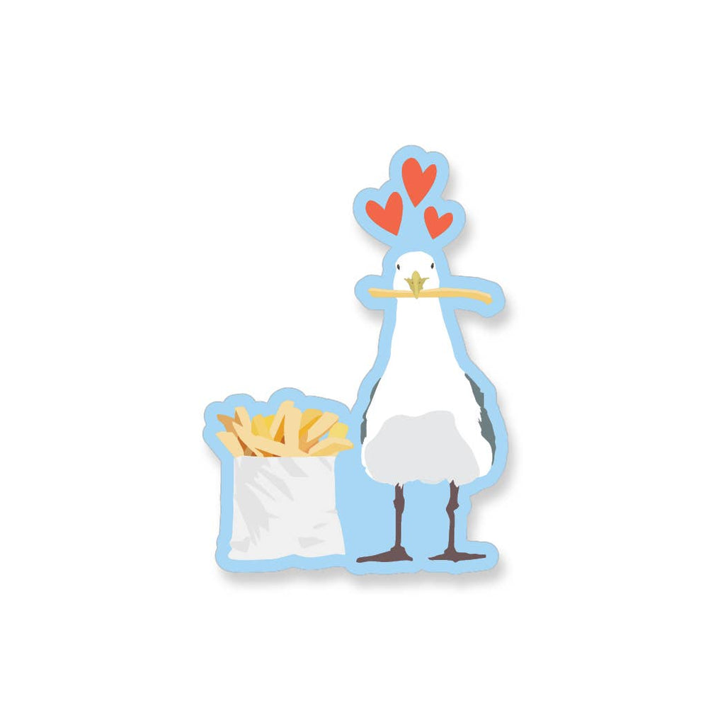 Apartment 2 Cards - Seagull with French Fries Vinyl Sticker