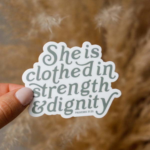 The Anastasia Co - Strength & Dignity Sticker - Green