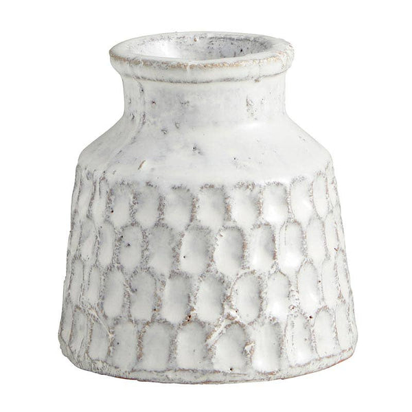 47th & Main (Creative Brands) - Petite White Flower Pot