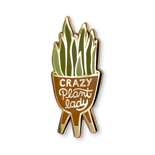 Wit & Whistle - Enamel Pin - Crazy Plant Lady