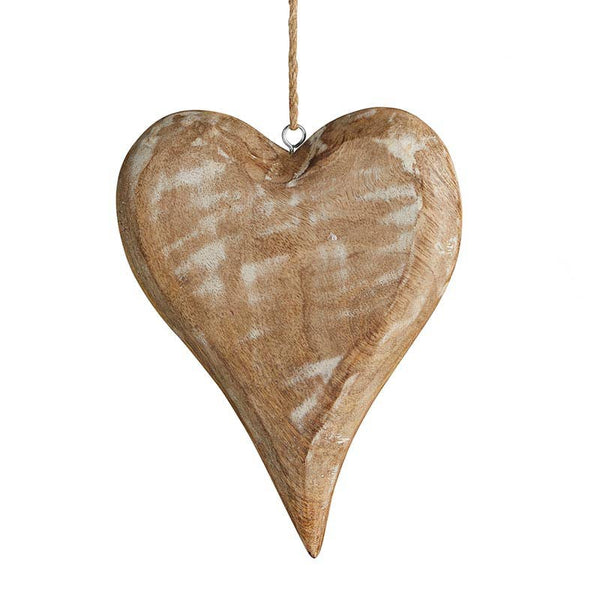 47th & Main (Creative Brands) - Wood Heart Ornament - Large