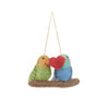 Handmade Felt Lovebirds Budgies Valentine's Day Decoration