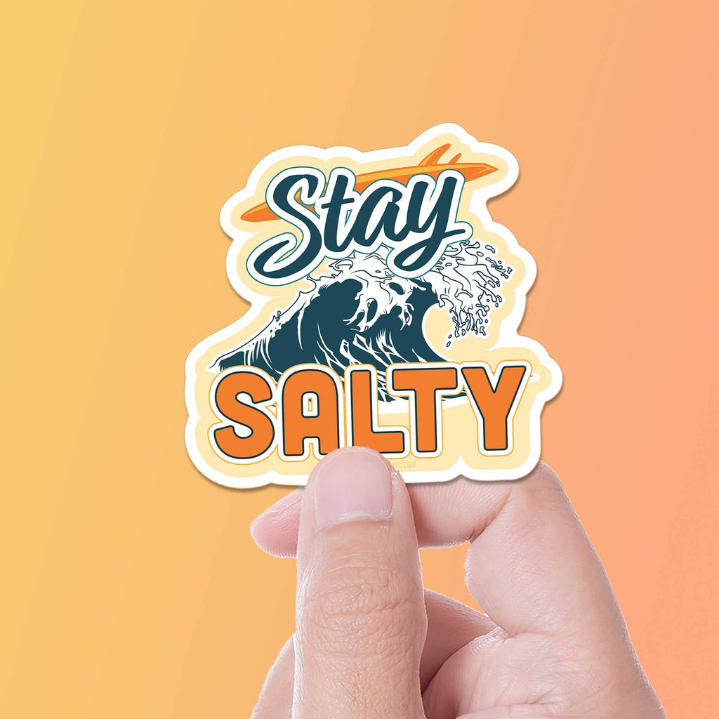 Sentinel Supply - Stay Salty Bumper Sticker - Funny Beach Decal