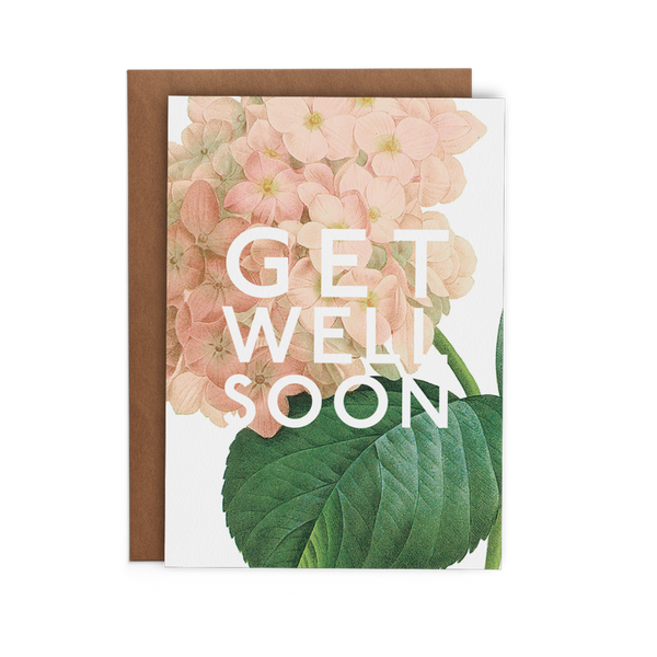 The Lost Art of Stationery - Get Well Soon Hydrangea